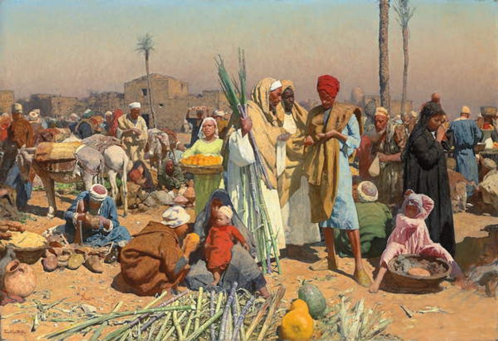 Detail of Market in Lower Egypt by Leopold Karl Muller
