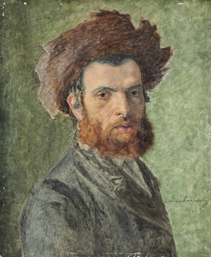 Detail of Portrait of a Young Hasidic Jew, by Isidor Kaufmann