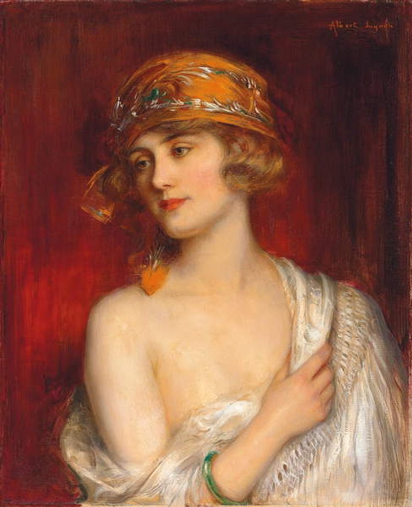 Detail of A Young Beauty, by Albert Lynch