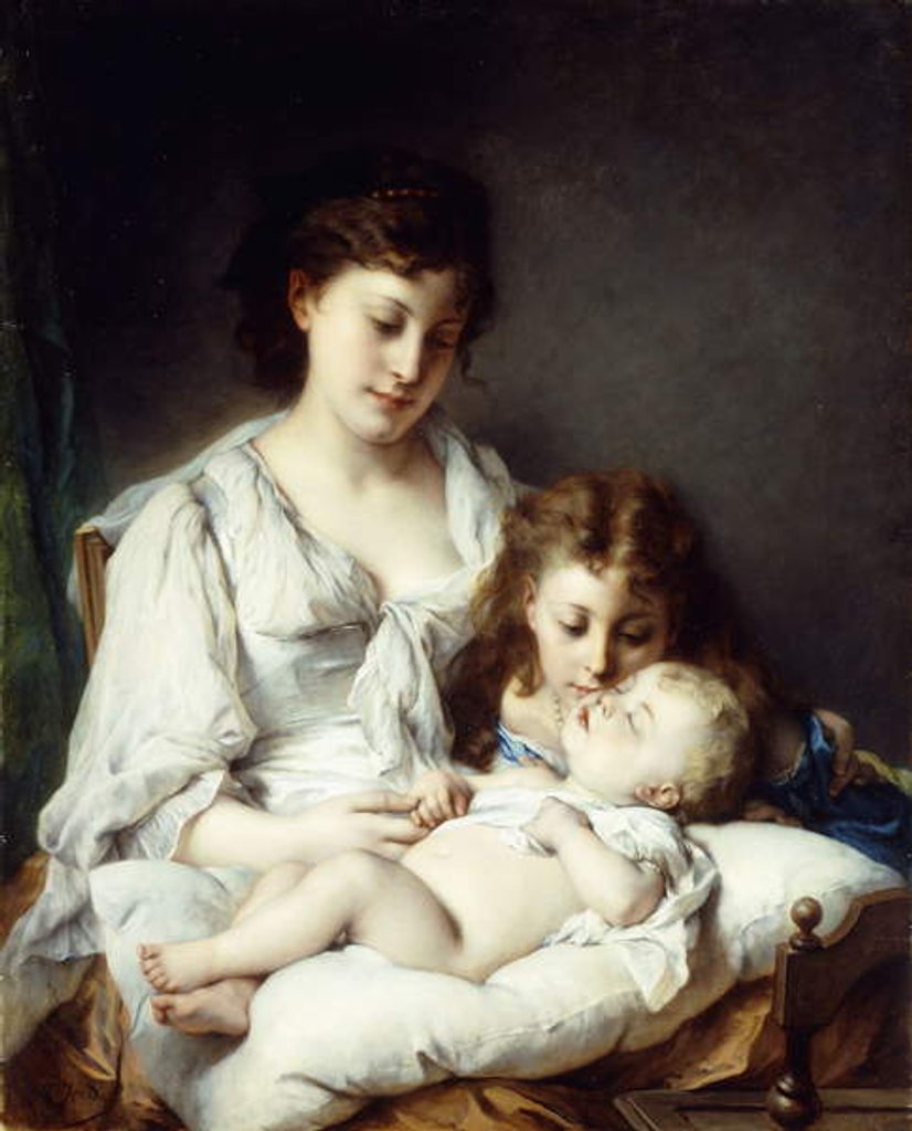 Detail of Maternal Affection by Adolphe Jourdan