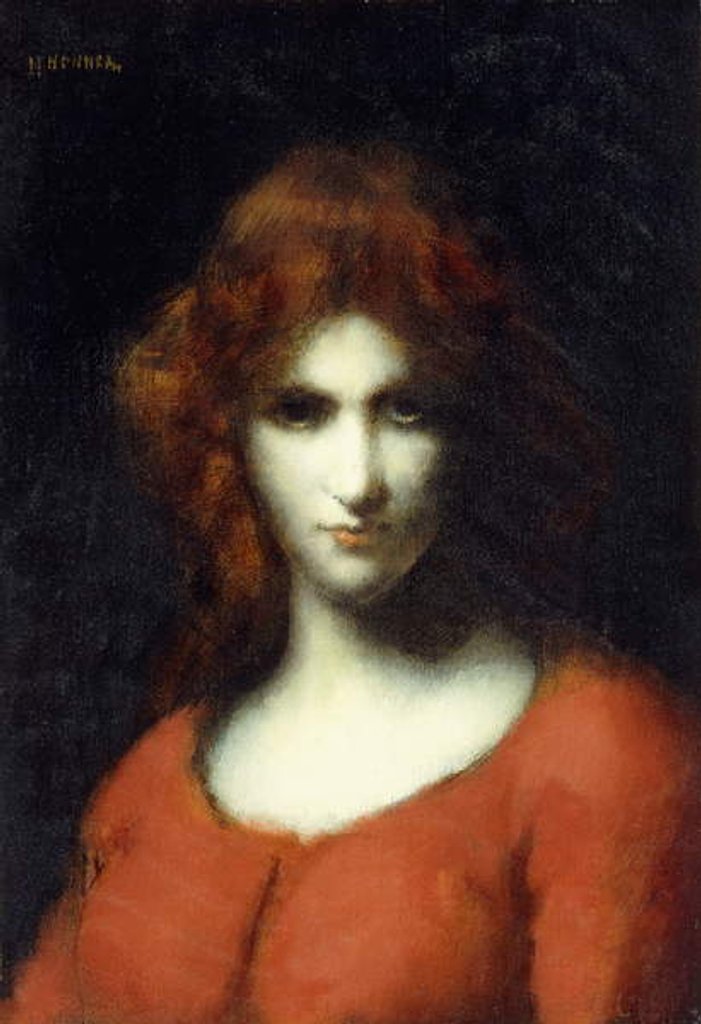 Detail of Portrait of Miss Addison Head of San Francisco, 1874 by William-Adolphe Bouguereau