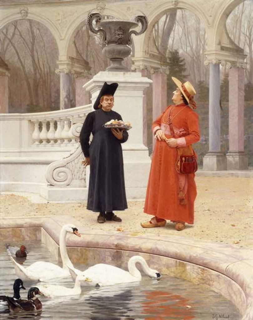Detail of A Plate of Cakes, by Jean or Jehan Georges Vibert