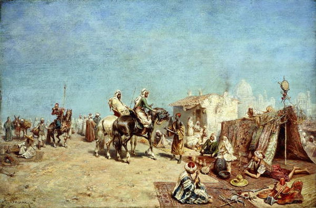 Detail of An Arab Encampment by Alberto Pasini