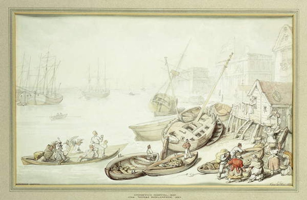 Detail of Greenwich Hospital, 1822 by Thomas Rowlandson