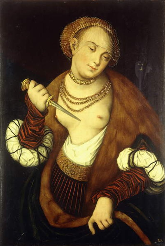 Detail of Lucretia, 1548 by Lucas the Elder Cranach