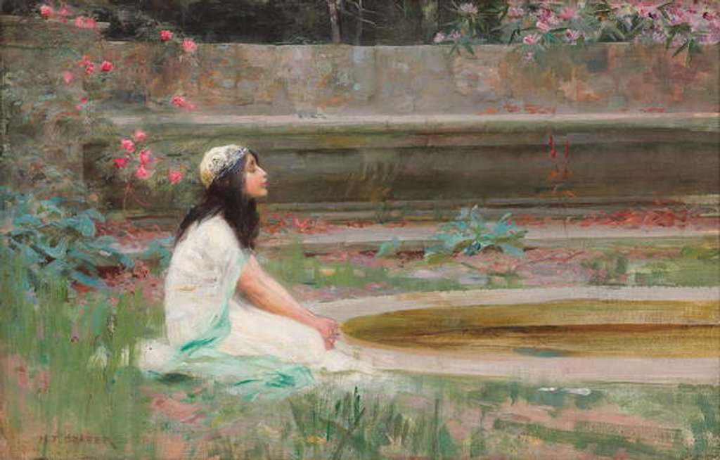 Detail of Popeia, by Herbert James Draper