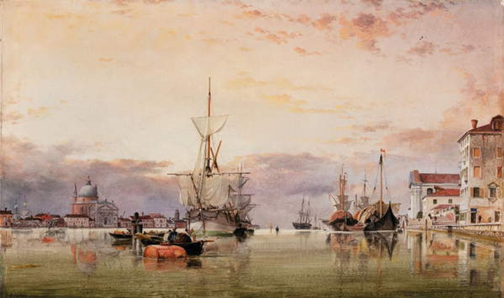 Detail of The Canale della Giudecca with the Redentore Beyond, 1863 by Edward William Cooke