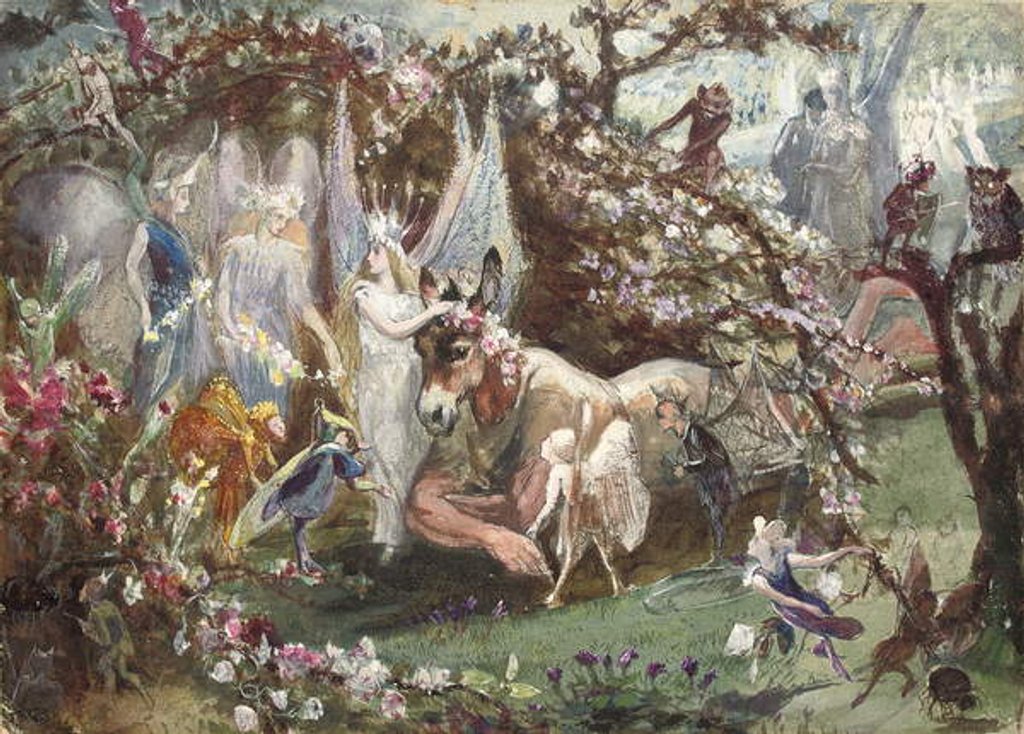 Detail of Titania and Bottom from William Shakespeare's 'A Midsummer-Night's Dream' by John Anster Fitzgerald