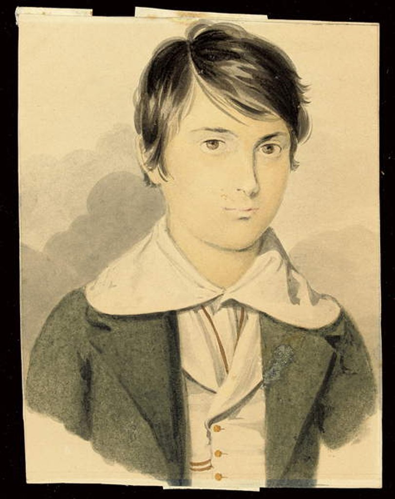 Detail of A Portrait of Dante Gabriel Rossetti, 1839-40 by Filippo Pistrucci