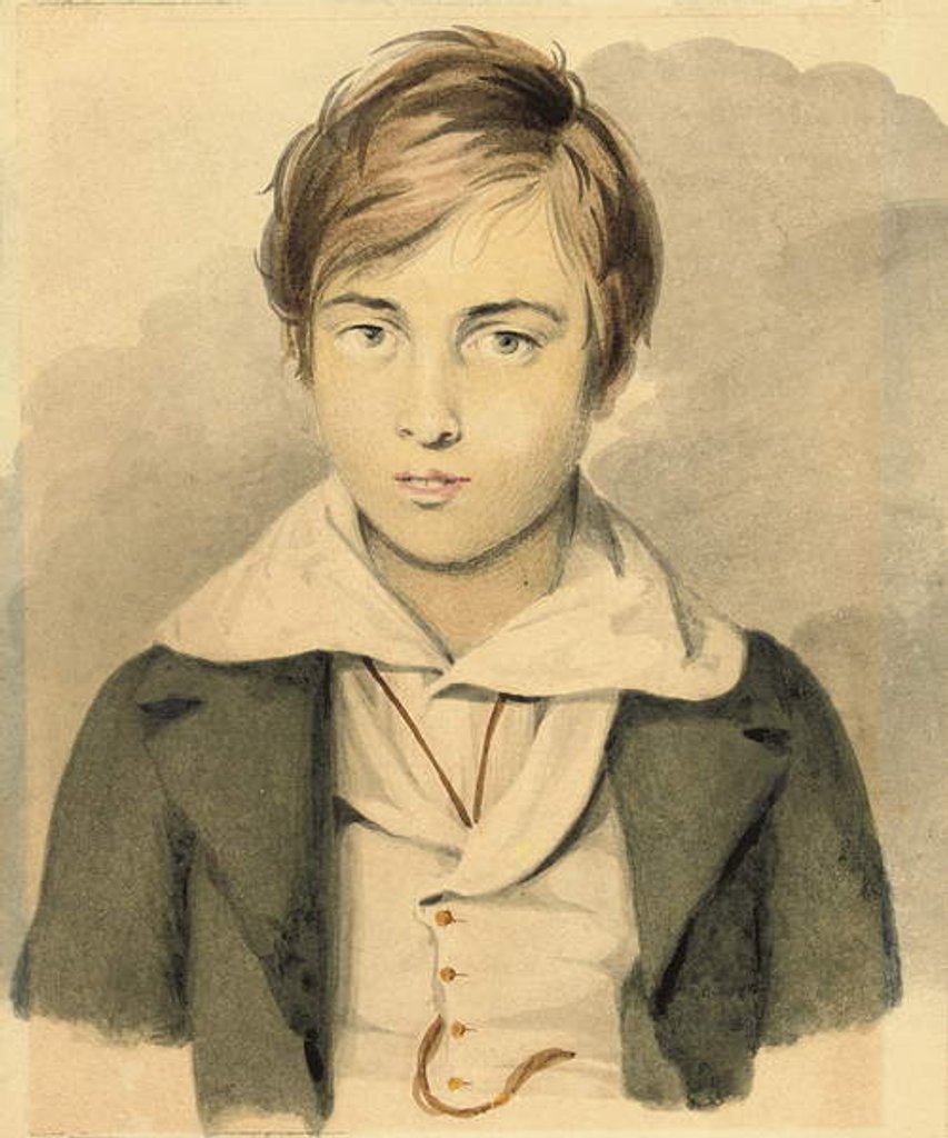 Detail of A Portrait of William Michael Rossetti, 1839-40 by Filippo Pistrucci