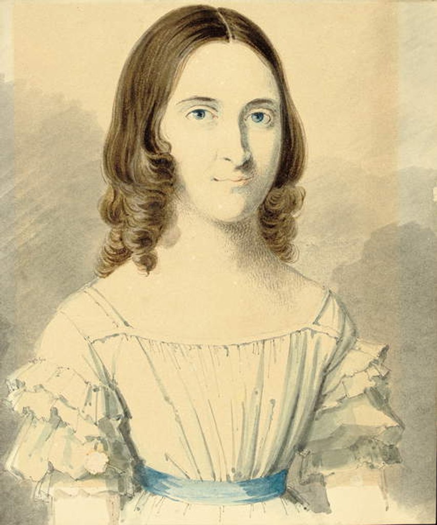 Detail of A Portrait of Christina Georgina Rossetti, 1839-40 by Filippo Pistrucci