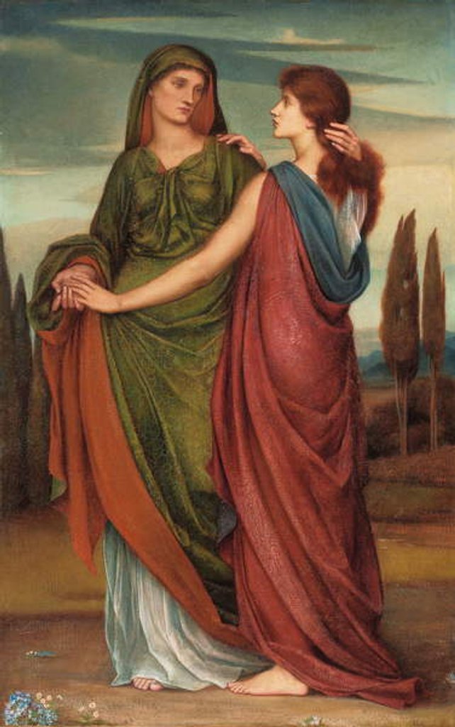 Detail of Naomi and Ruth, 1887 by Evelyn De Morgan