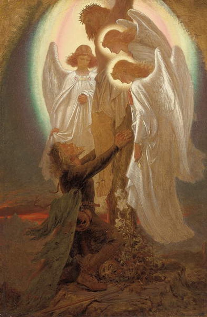 Detail of Christian at the Foot of the Cross by Joseph Noel Paton