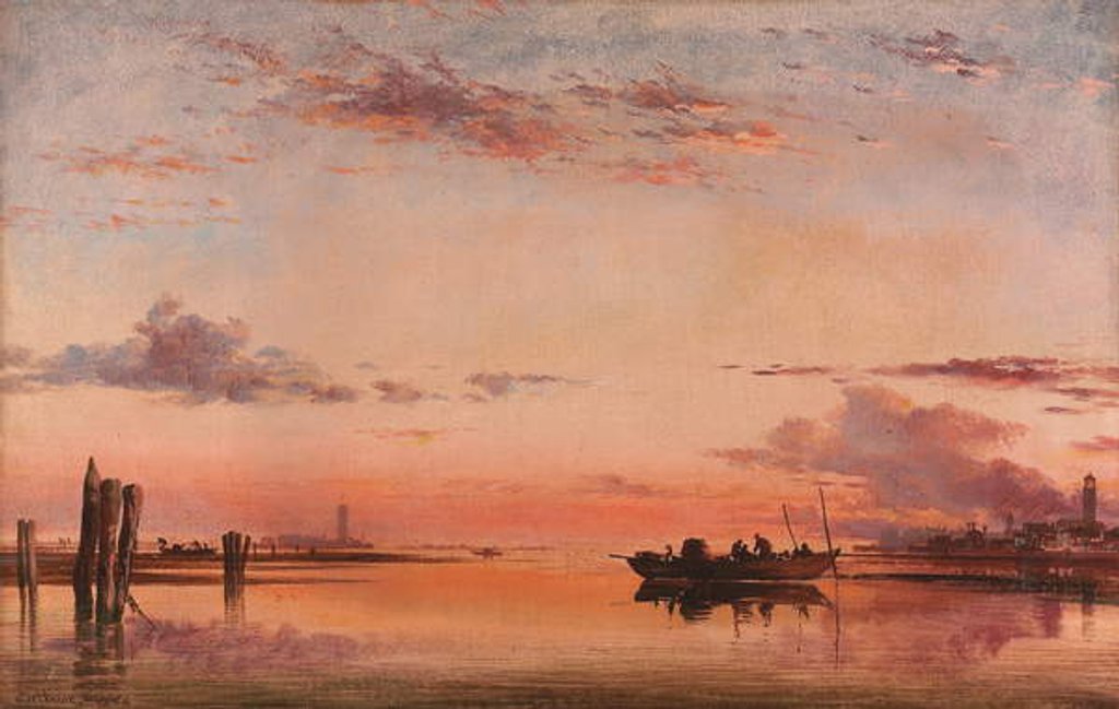 Detail of Santa Maria della Salute, Venice: Evening by Edward William Cooke