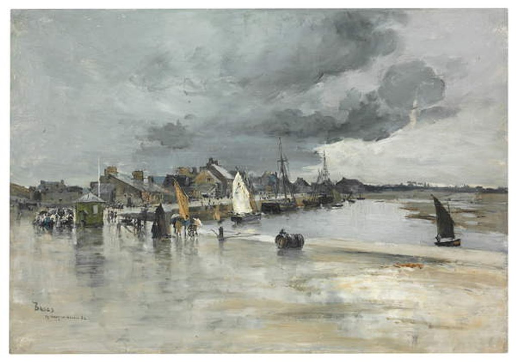 Detail of Harbour at St. Vaast, The Hague, 1882 by Frank Myers Boggs