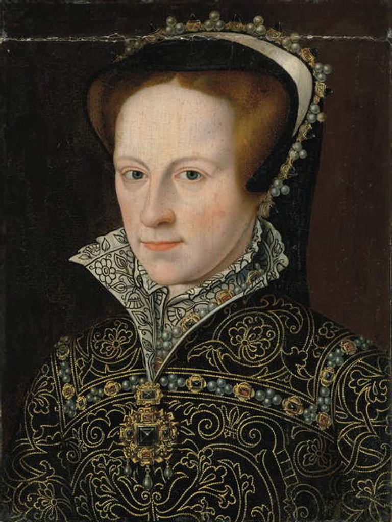 Detail of Portrait of Mary I by English School