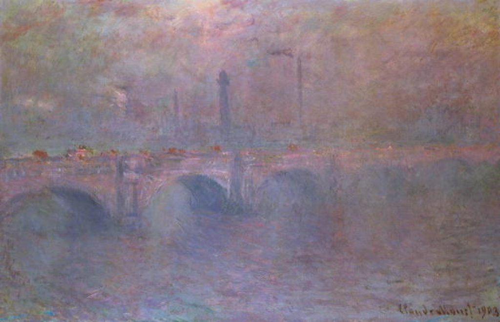Detail of The Thames at Waterloo Bridge, 1903 by Claude Monet