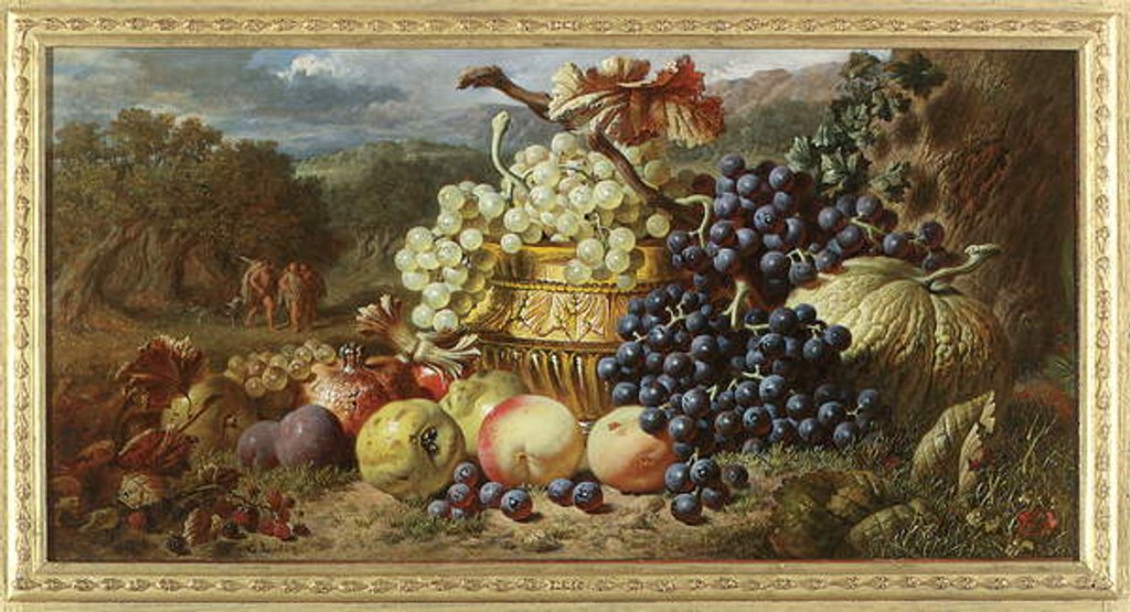 Detail of A Gleam of Sunlight, 1862 by George Lance