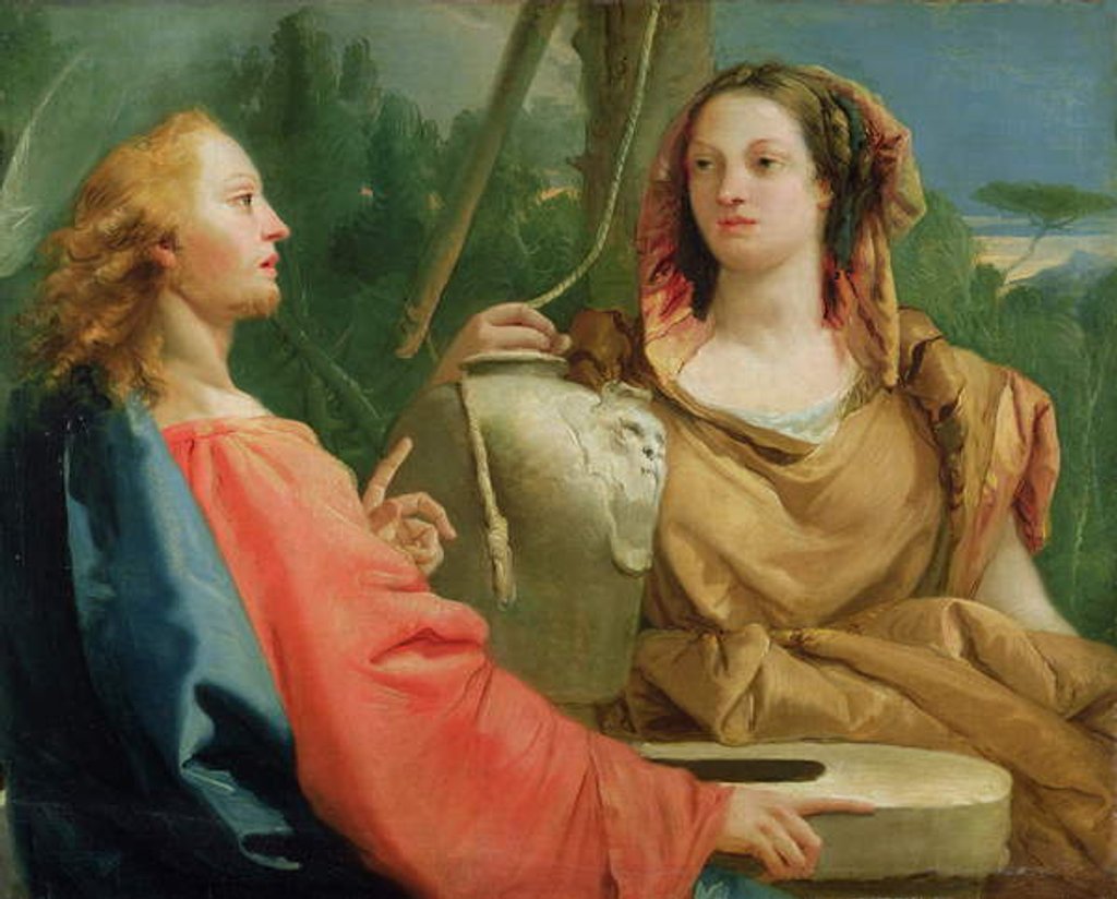 Detail of Christ and the Samaritan Woman by Giandomenico (1727-1804) Tiepolo