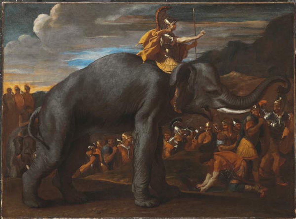 Detail of Hannibal Crossing the Alps on an Elephant by Nicolas Poussin