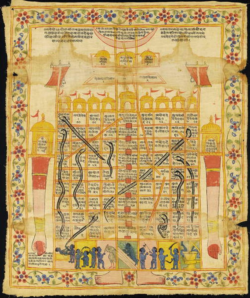 Detail of Painting of Gyan Bazi, Rajasthan, late 18th century by Indian School