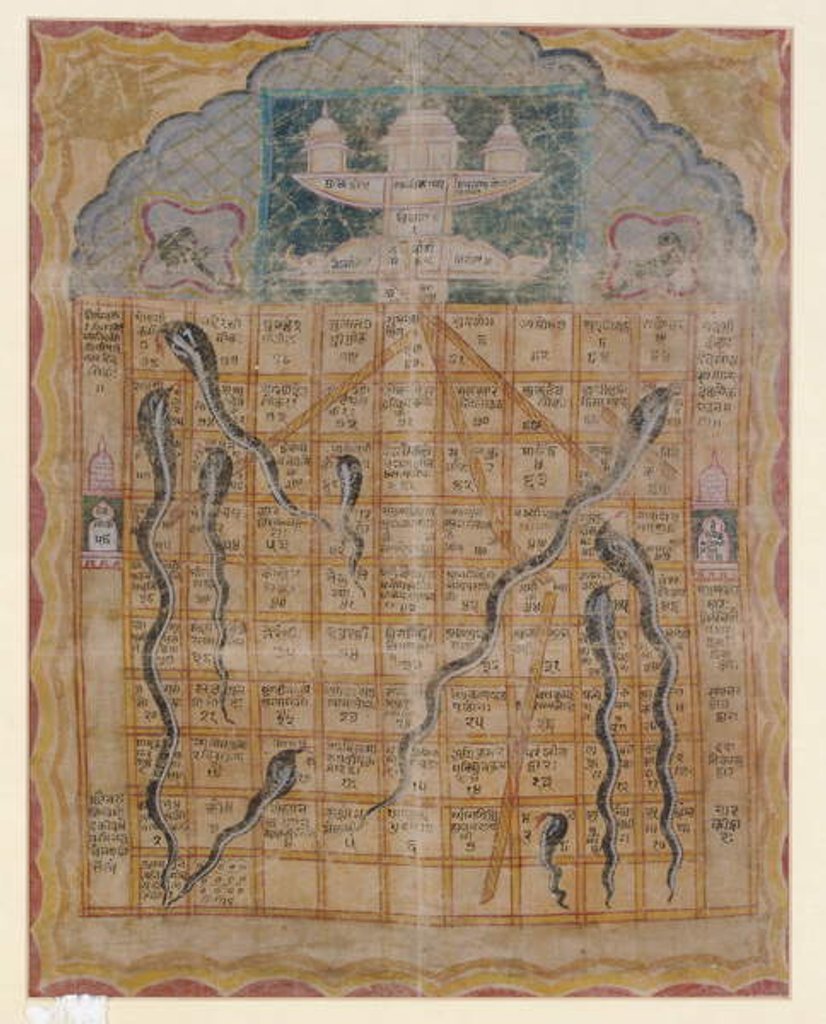 Detail of Painting of Gyan Bazi, Rajasthan by Indian School