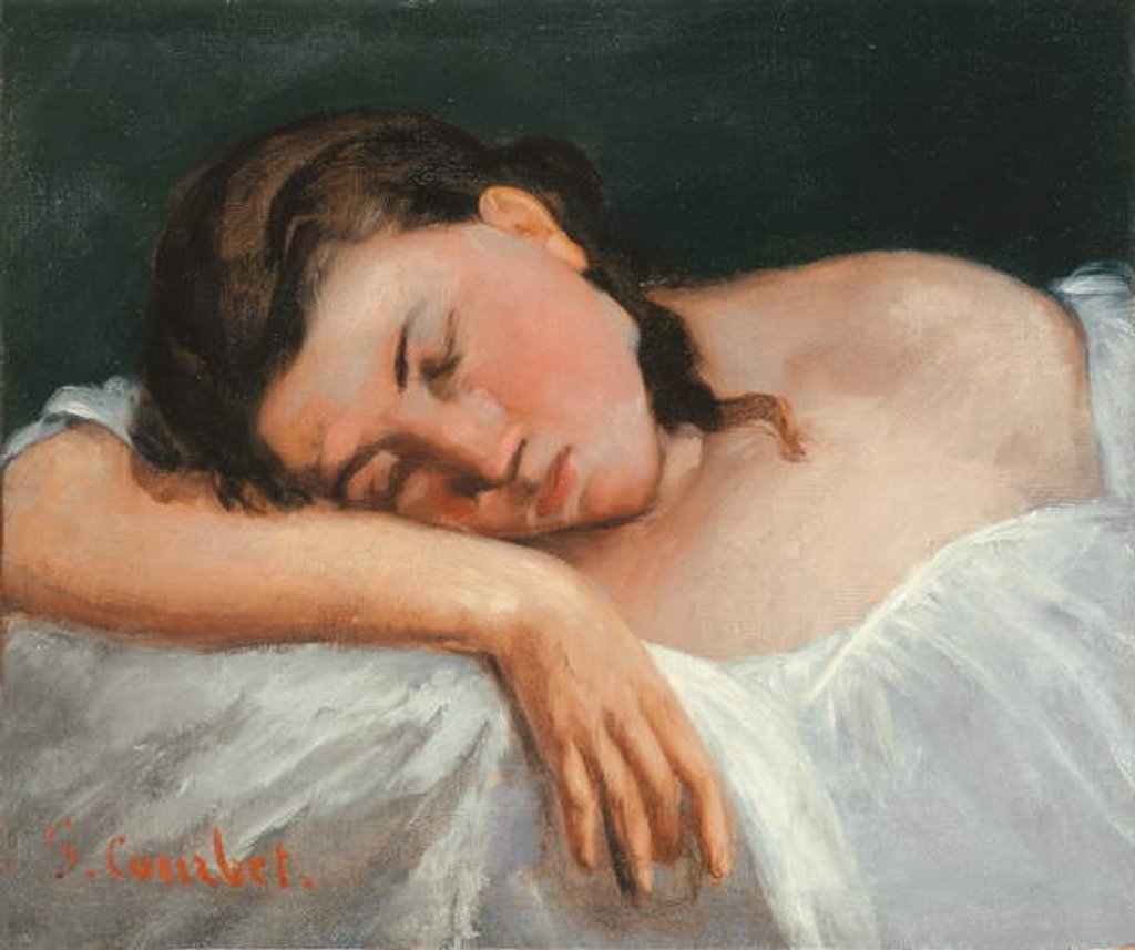 Detail of Young Girl Asleep, 1847 by Gustave Courbet