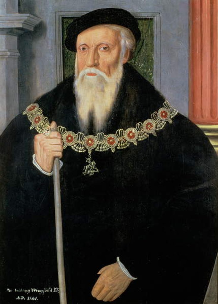 Detail of Portrait of Sir Anthony Wingfield, Knight of the Garter, 1541 by English School