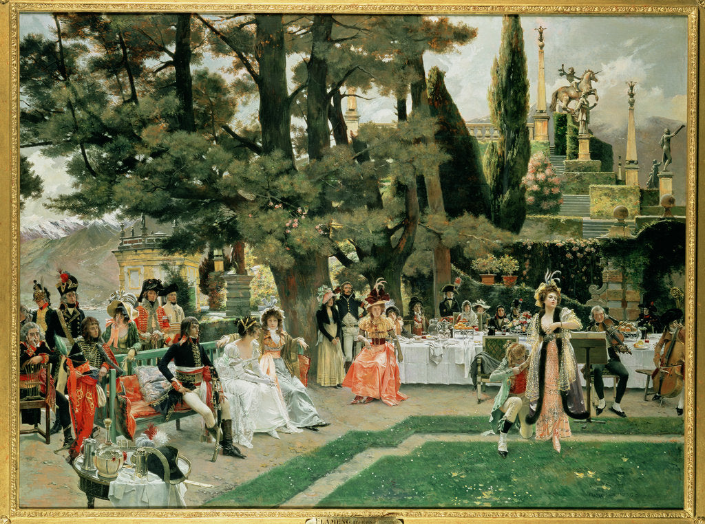 Detail of The Reception for Napoleon I on the Isola Bella in the 5th Year of his Reign by Francois Flameng