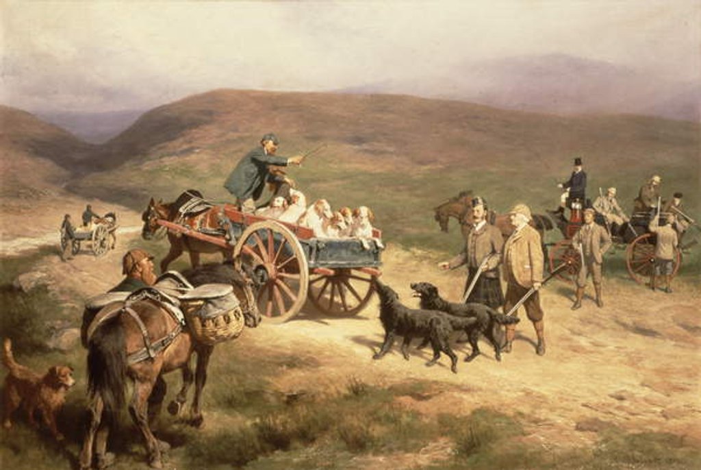 Detail of Grouse Shooting on the Glentanar Estate in Aberdeenshire, 1889 by Carl Suhrlandt
