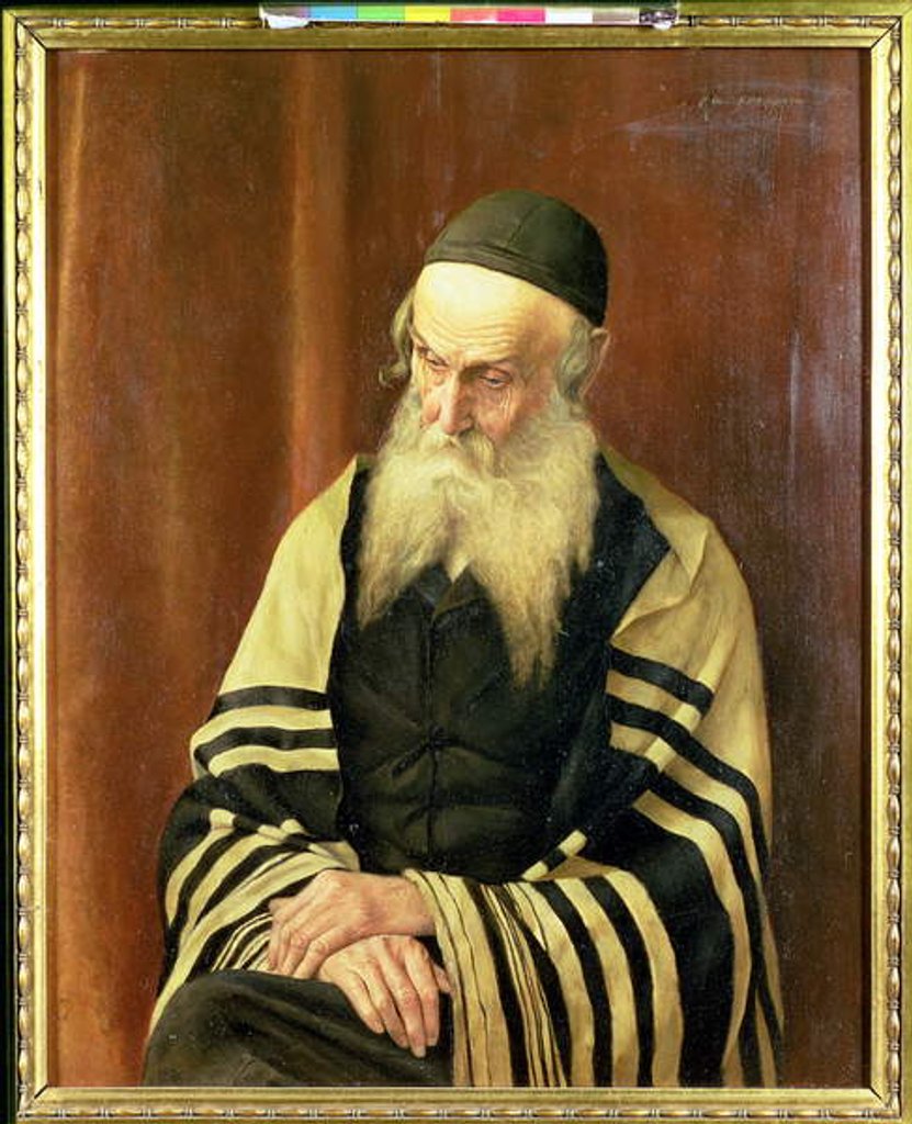 Detail of An Ashkenazi Rabbi of Jerusalem by George Sherwood Hunter