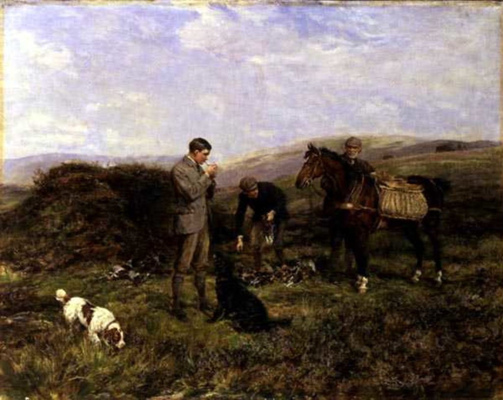 Detail of Grouse Shooting, 1901 by Heywood Hardy