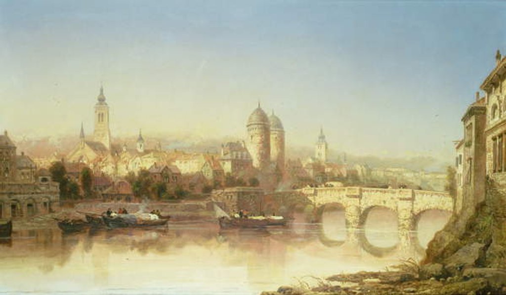 Detail of A View of Heidelberg, 1873 by James Webb