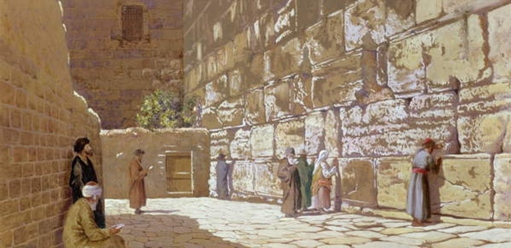 Detail of The Wailing Wall, in Jerusalem, 1872 by Charles Robertson