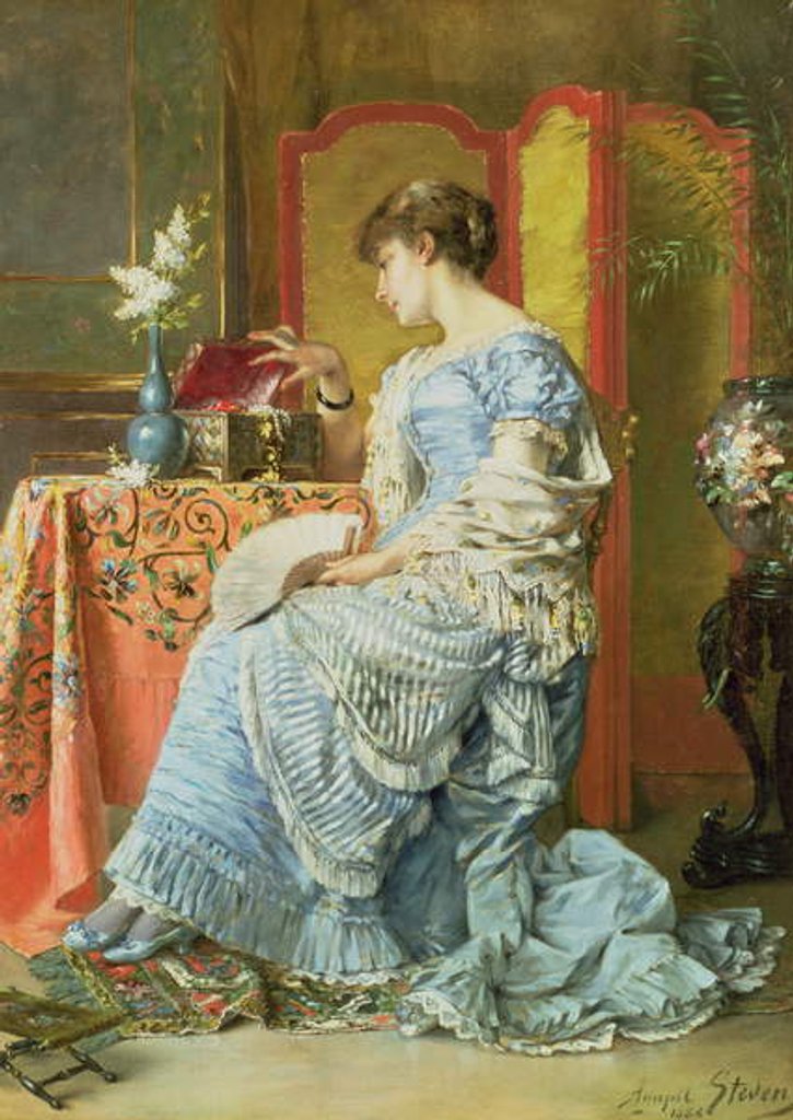 Detail of Indecision, 1884 by Agapit Stevens