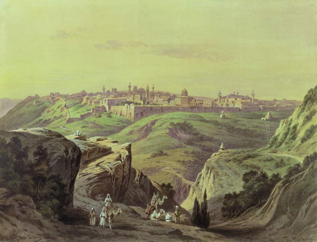 Detail of View of Jerusalem by Friedrich Perlberg