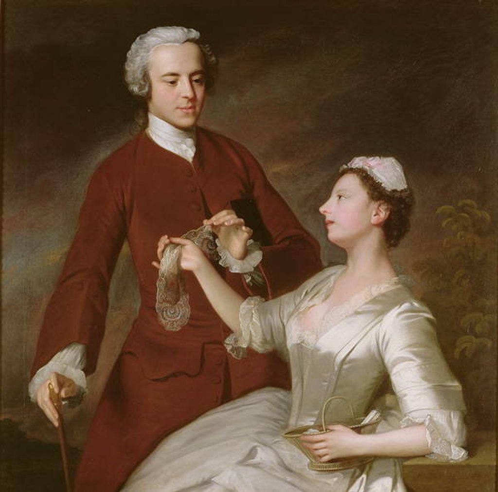 Detail of Portrait of Sir Edward and Lady Turner, 1740 by Allan Ramsay
