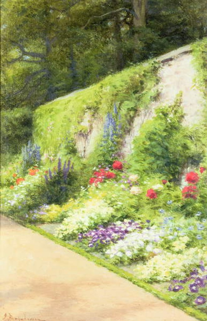 Detail of The Artist's Garden by Joseph Farquharson