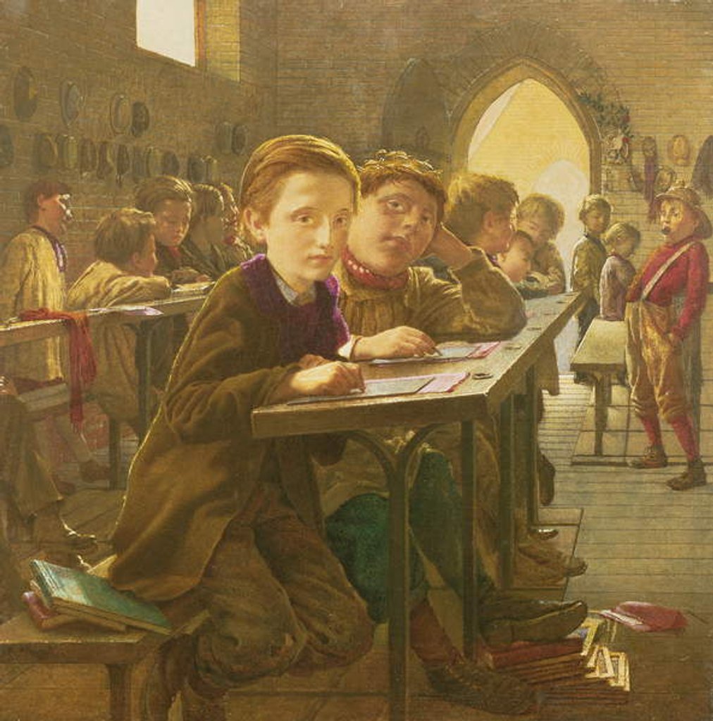 Detail of In the Classroom by J. (attr. to) Harris