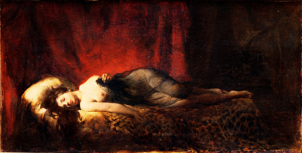 Detail of The Leopard skin by Henry Wyndham Phillips