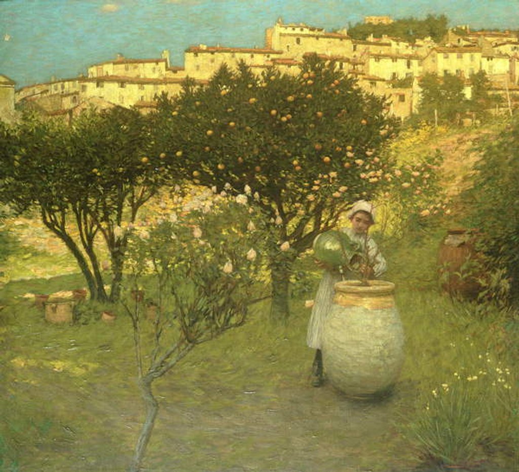 Detail of December in Provence by Henry Herbert La Thangue