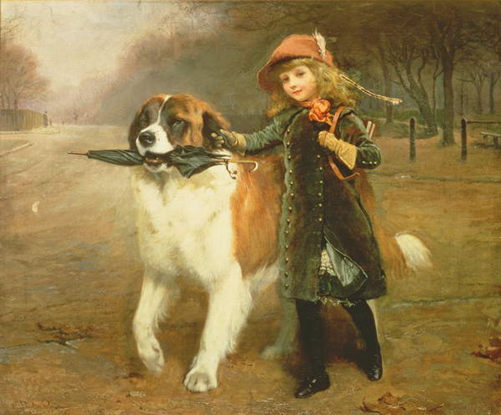 Detail of Off to School, 1883 by Charles Burton