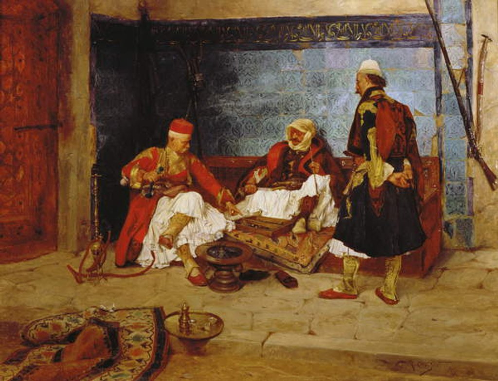 Detail of Backgammon, 1890 by Rudolf Otto Ritter von Ottenfeld