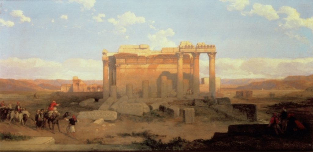 Detail of The Ruins of the Smaller Temple at Baalbeck by David Roberts