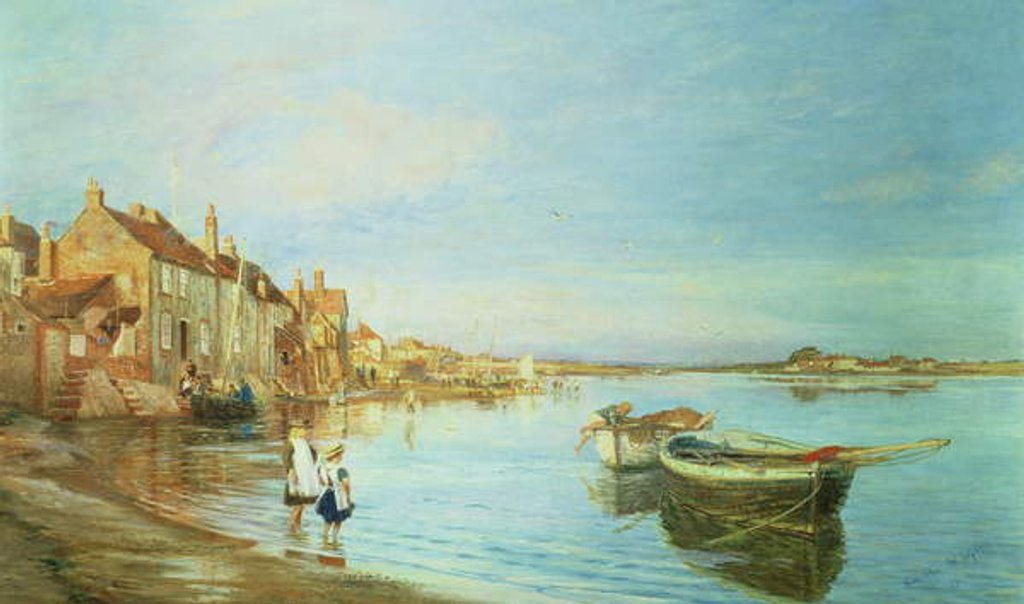 Detail of All on a Summer's Day, at Bosham, Sussex, 1888 by Charles William Wyllie