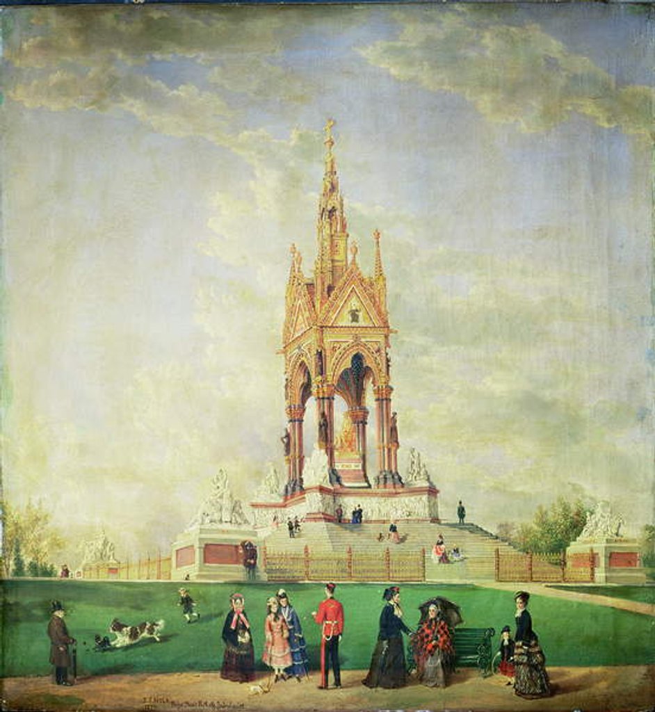 Detail of The Albert Memorial, in London, 1887 by Edwin Frederick Holt