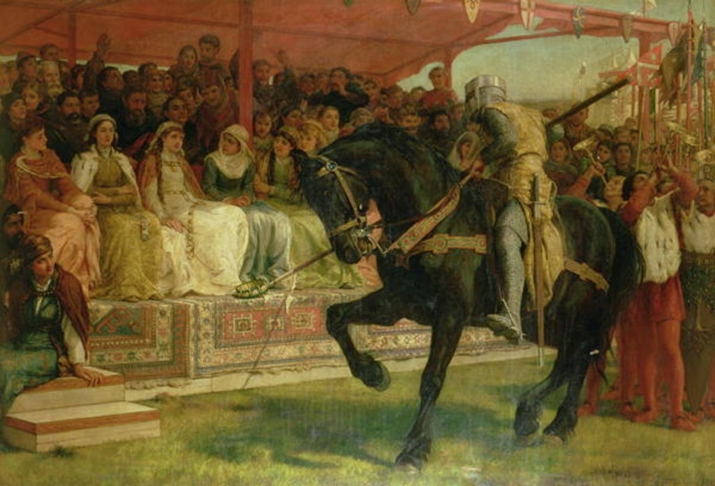 Detail of The Queen of the Tournament, 'Ivanhoe' by Frank William Warwick Topham