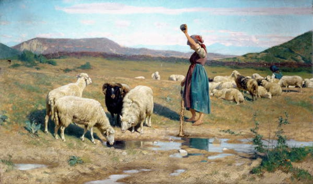 Detail of The Shepherdess by Stefano Bruzzi