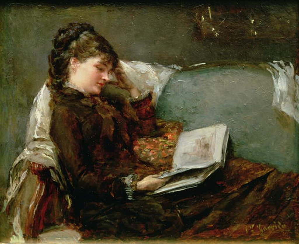 Detail of A Good Book by Eduardo-Leon Garrido