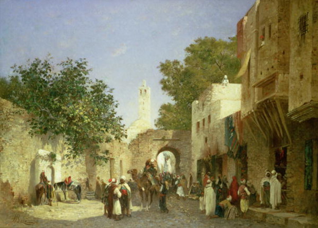Detail of Arab Street Scene, 1872 by Honore Boze